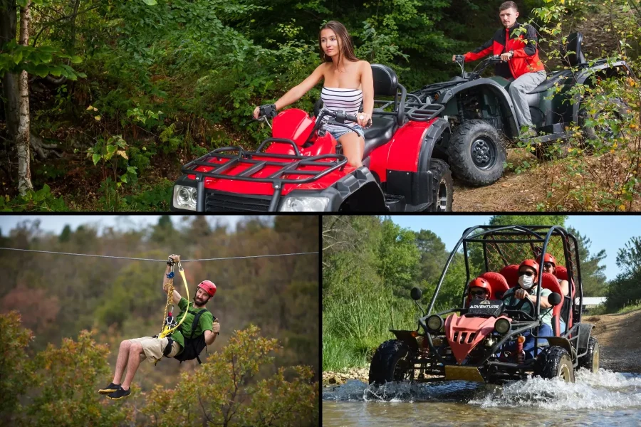 Combo Atv, Buggy, Rafting ve Zipline